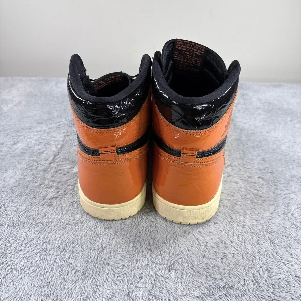 Jordan 1 Retro High Shattered Backboard 3.0 Black Orange 555088-028 Mens Size 14